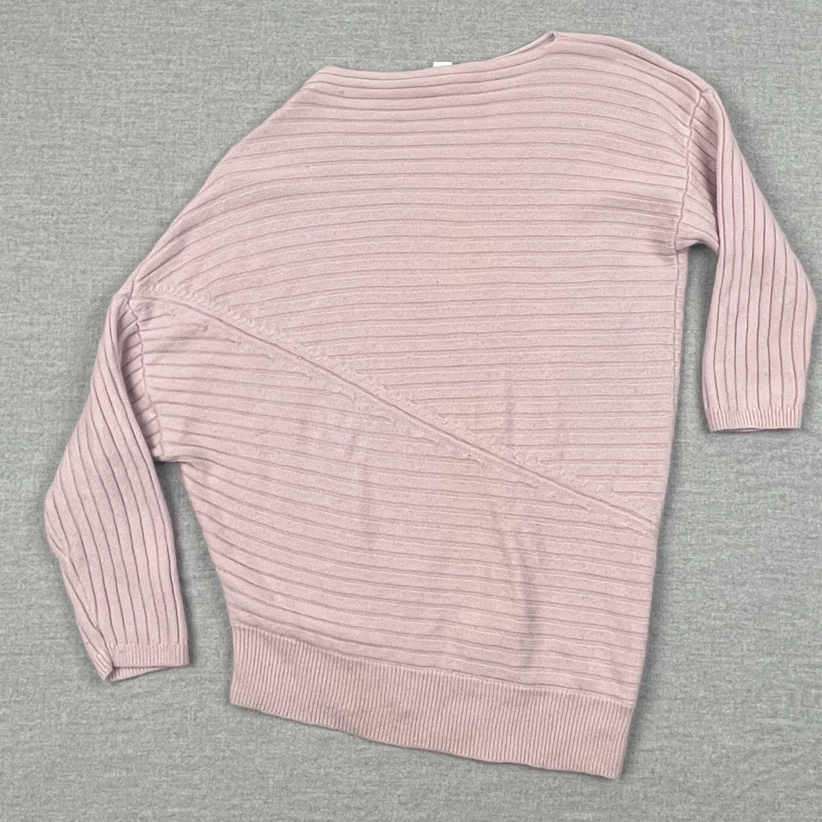Lewit Cashmere Sweater Womens S Pink Asymmetrical Dolman Batwing Knit