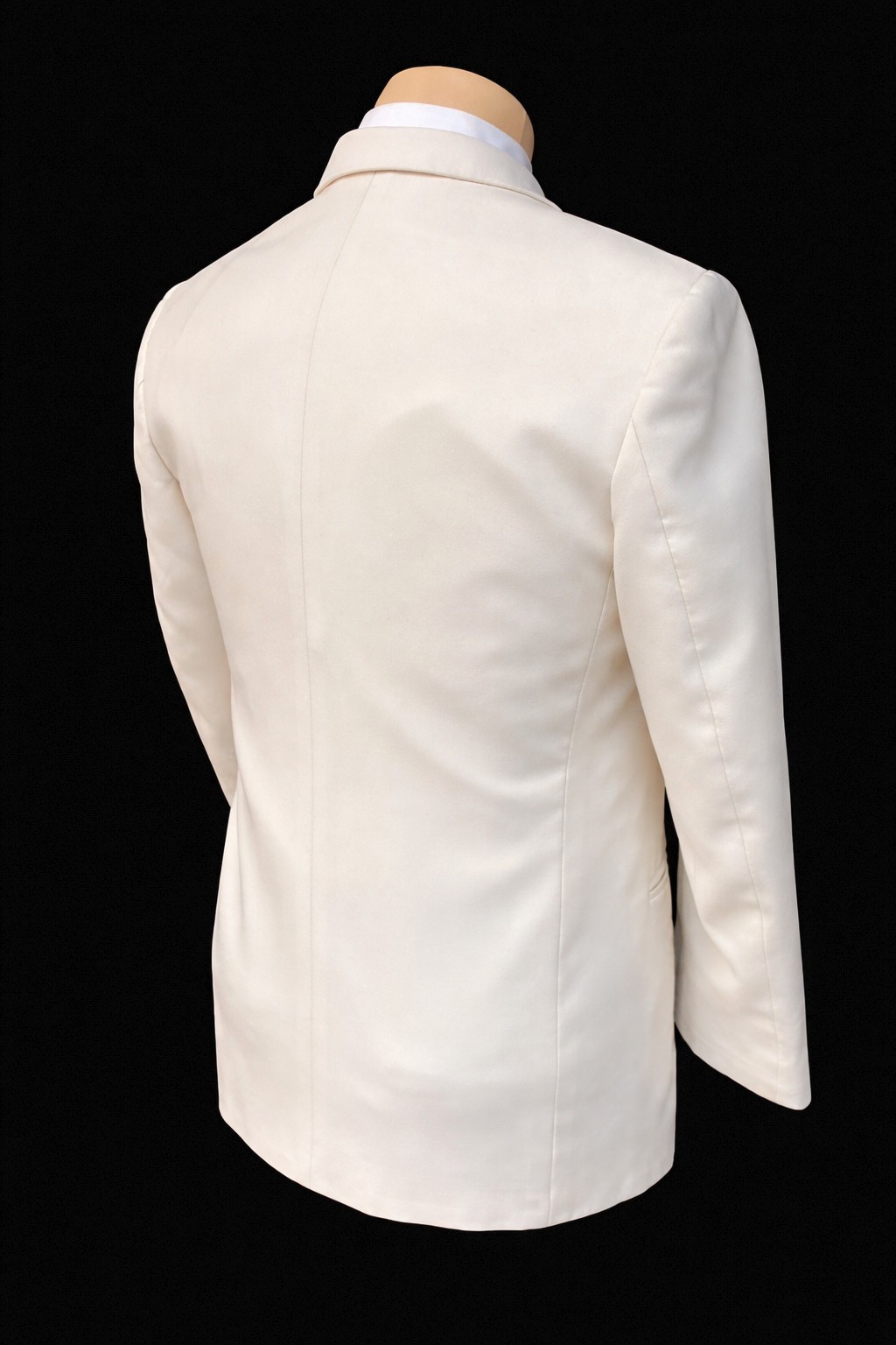 Men’s Jean Yves Ivory Tuxedo Jacket Satin Notch Lapels Modern Fitted Slim Fit