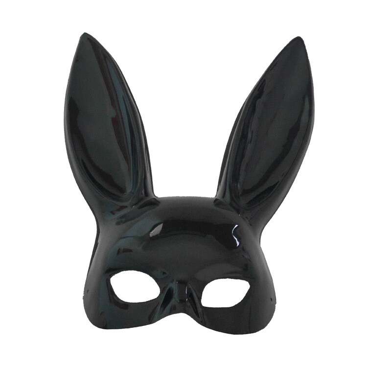 Christmas Bunny Mask Masquerade Rabbit Masks Party Costume Gift Matte Black Sexy