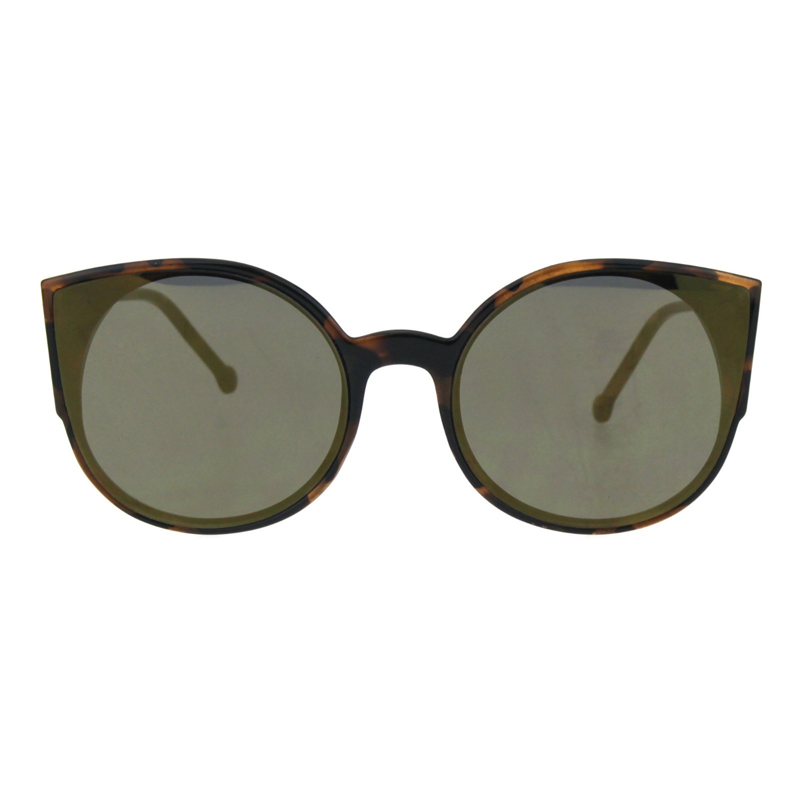Womens Round Cateye Sunglasses Trendy Retro Fashion Shades Mirror Lens UV 400