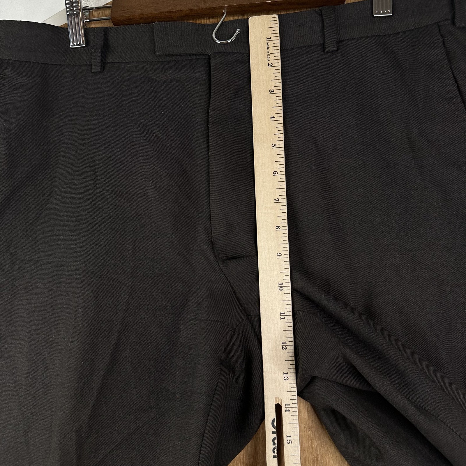 Ermenegildo Zegna Pants Mens 38×30 Gray Flat Front Dress Slacks Trousers