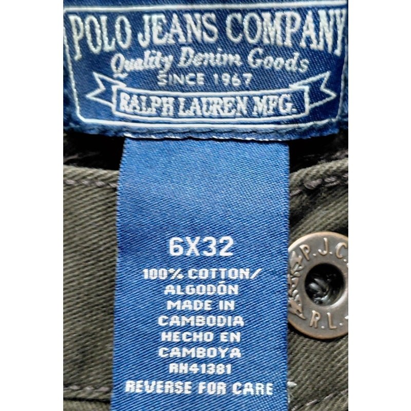 Polo Jeans Company Ralph Lauren Olive Green Pants Mid (10-12 in) Denim Size 6×32