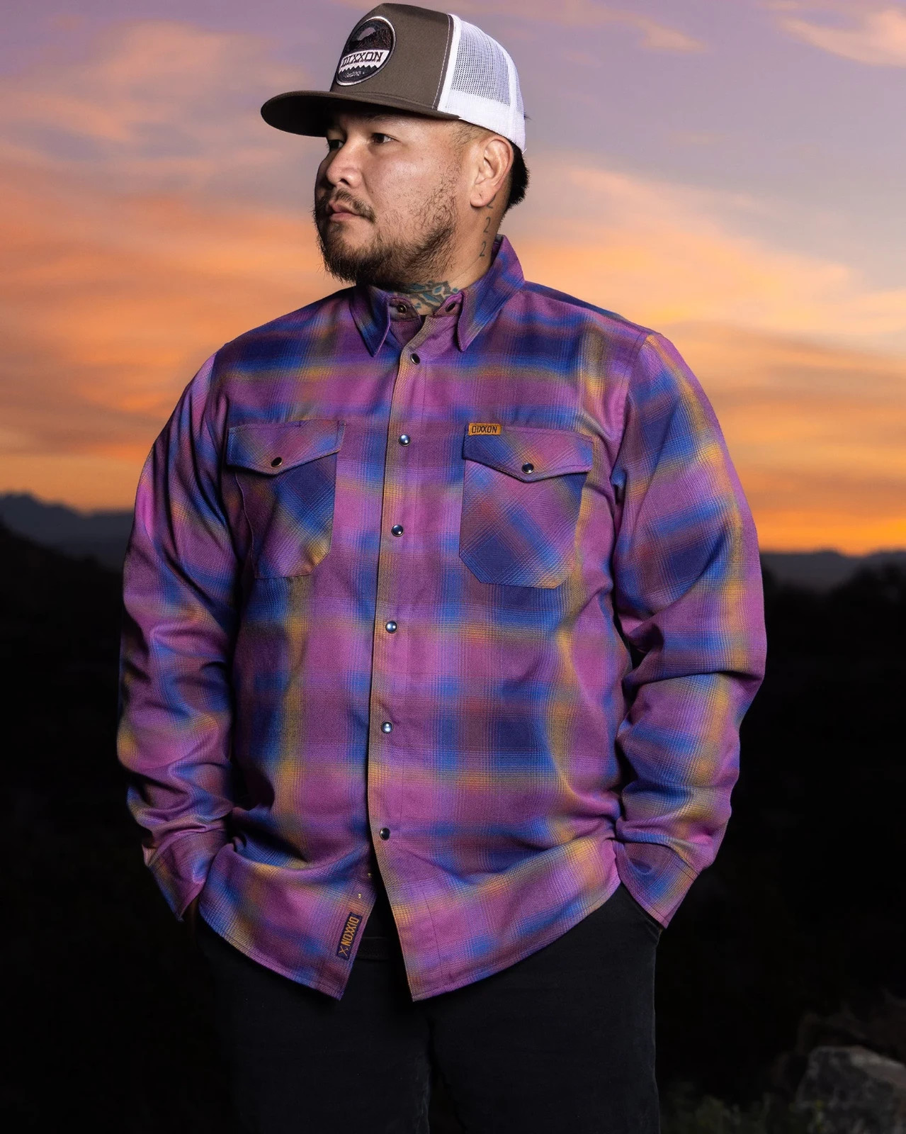 Dixxon Flannel “Desert Mornings” Men’s 2XL XXL Plaid Snap Button Shirt SOLD OUT