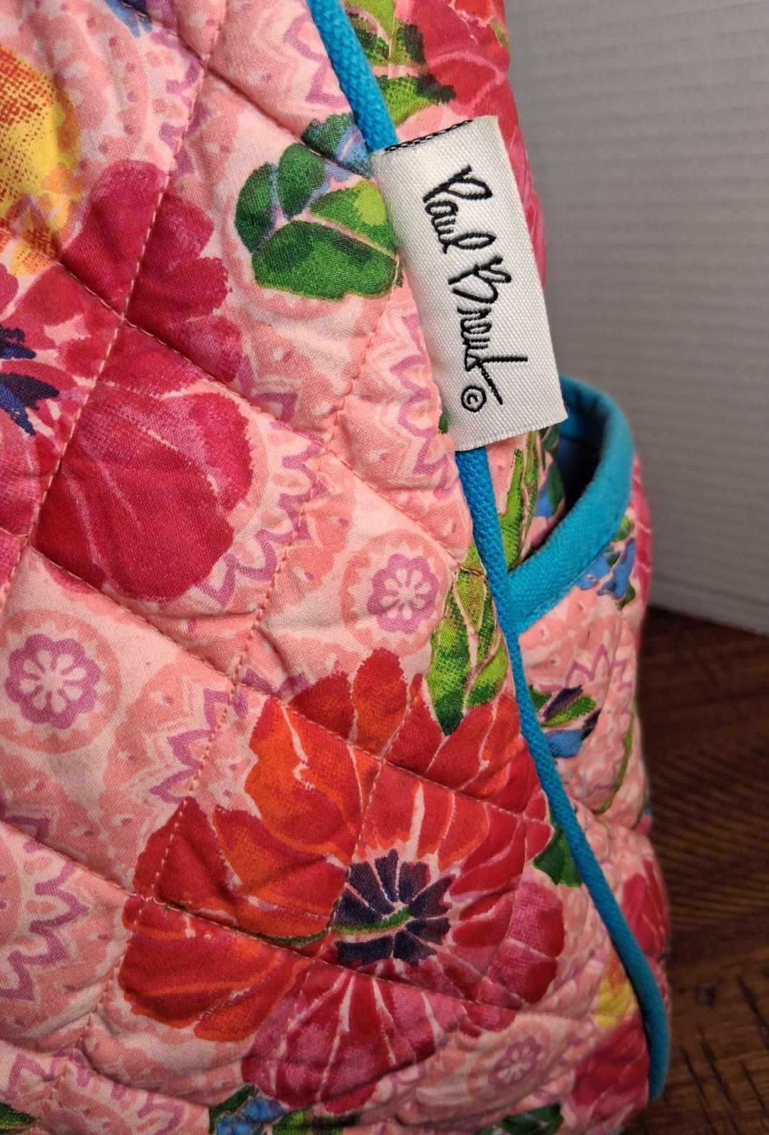Vtg New Paul Brent Hibiscus Print Beach Zip Tote Canvas Bag Sun n’ Sand NWT