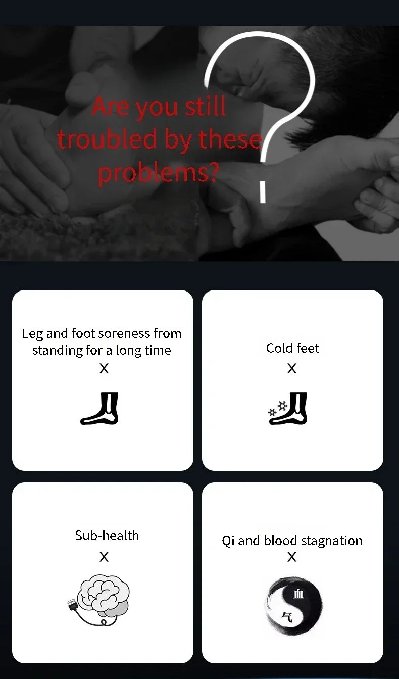 Foot Massage Insoles Acupressure Shoe Inserts Soft Cushion Relief for Men Women