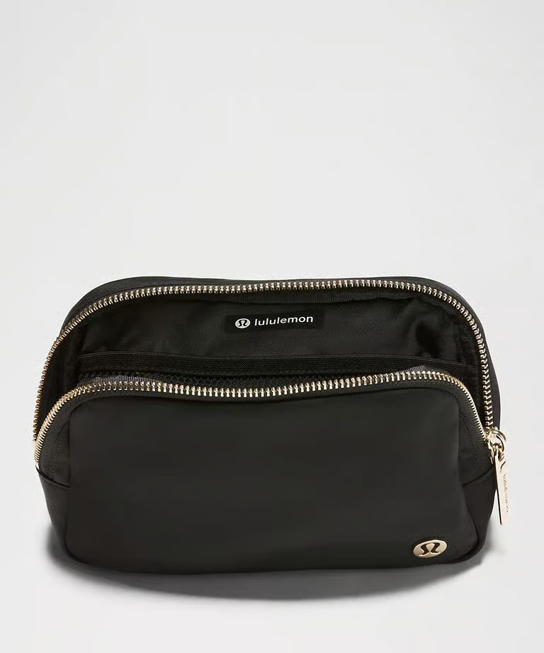 Lululemon Everywhere Belt Bag 1L Metal Hardware Black / Gold NWT