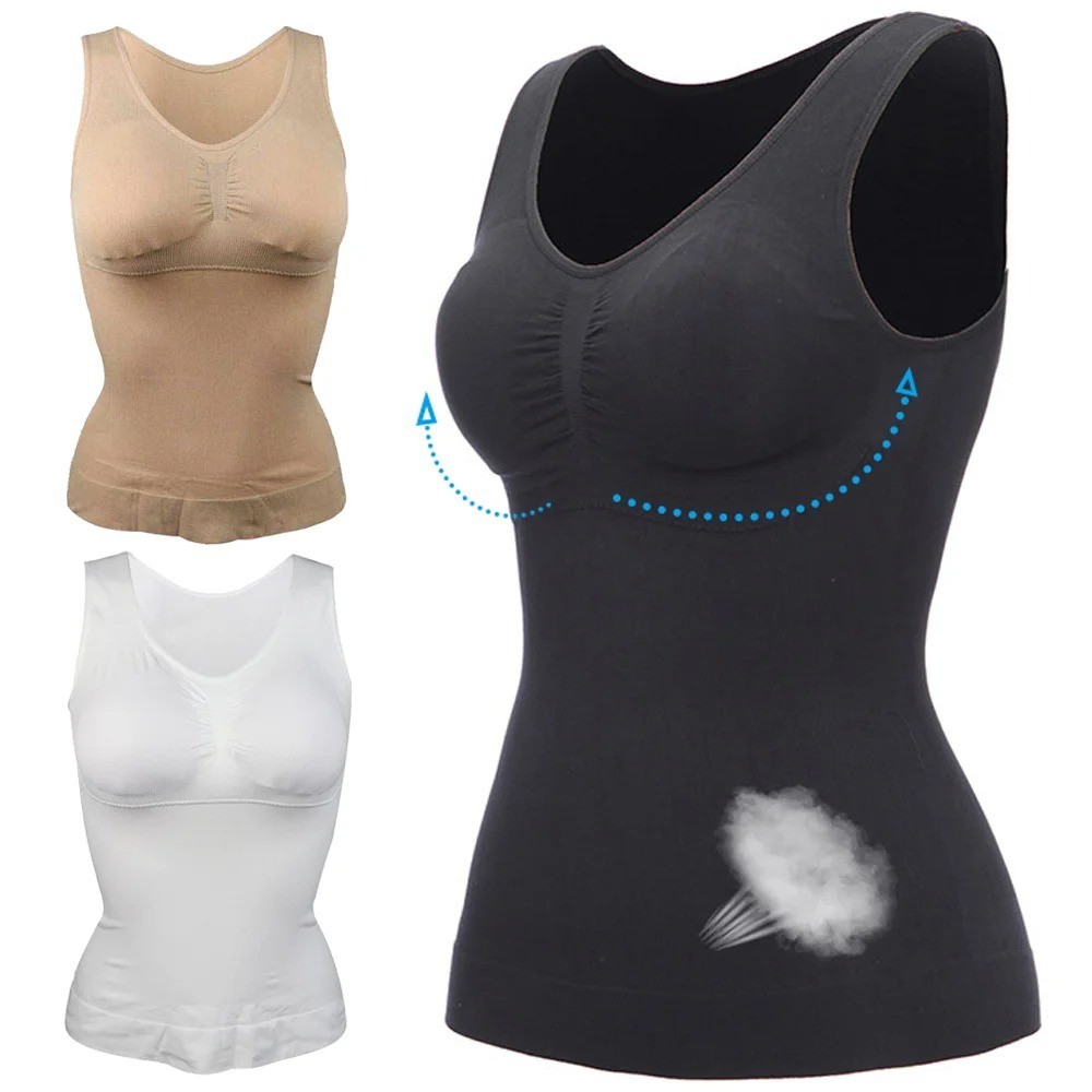 Women’s Tank Tops Adjustable Strap Camisole With Built in Padded Bra Vest Cami