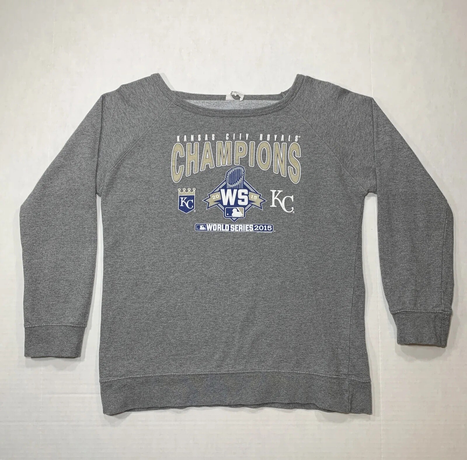 Kansas City Royals 2015 World Series Champions Sweatshirt Women’s Size Large