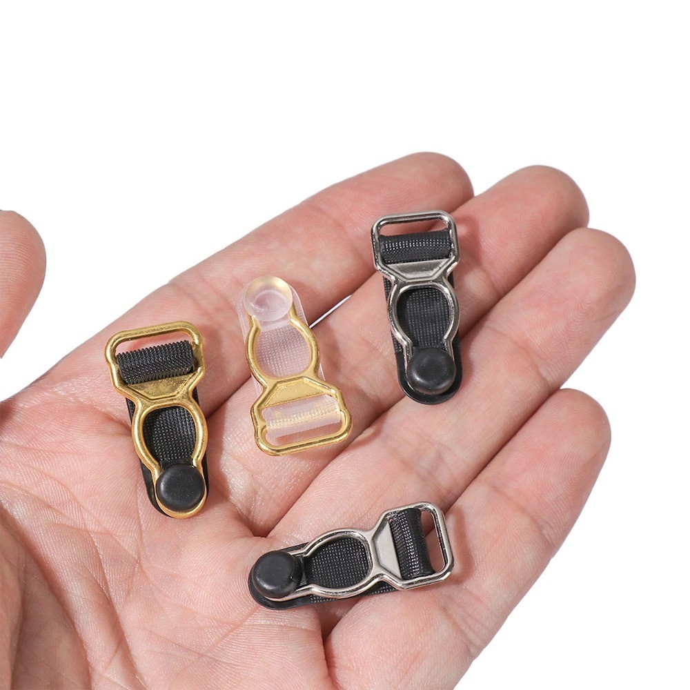 10pcs 10/12mm Garter Clips Corset Suspender Stocking Belt Buckles