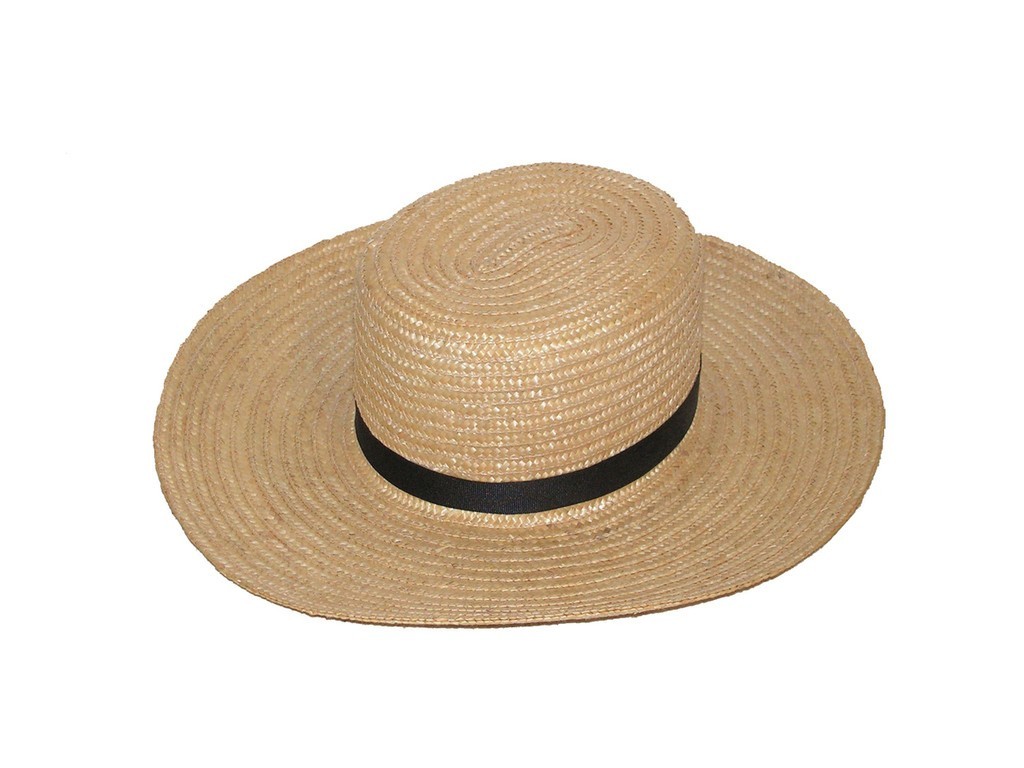 7 5/8 AMISH STRAW HAT – Authentic Amish made 4″ Crown and 4″ Brim (4×4)