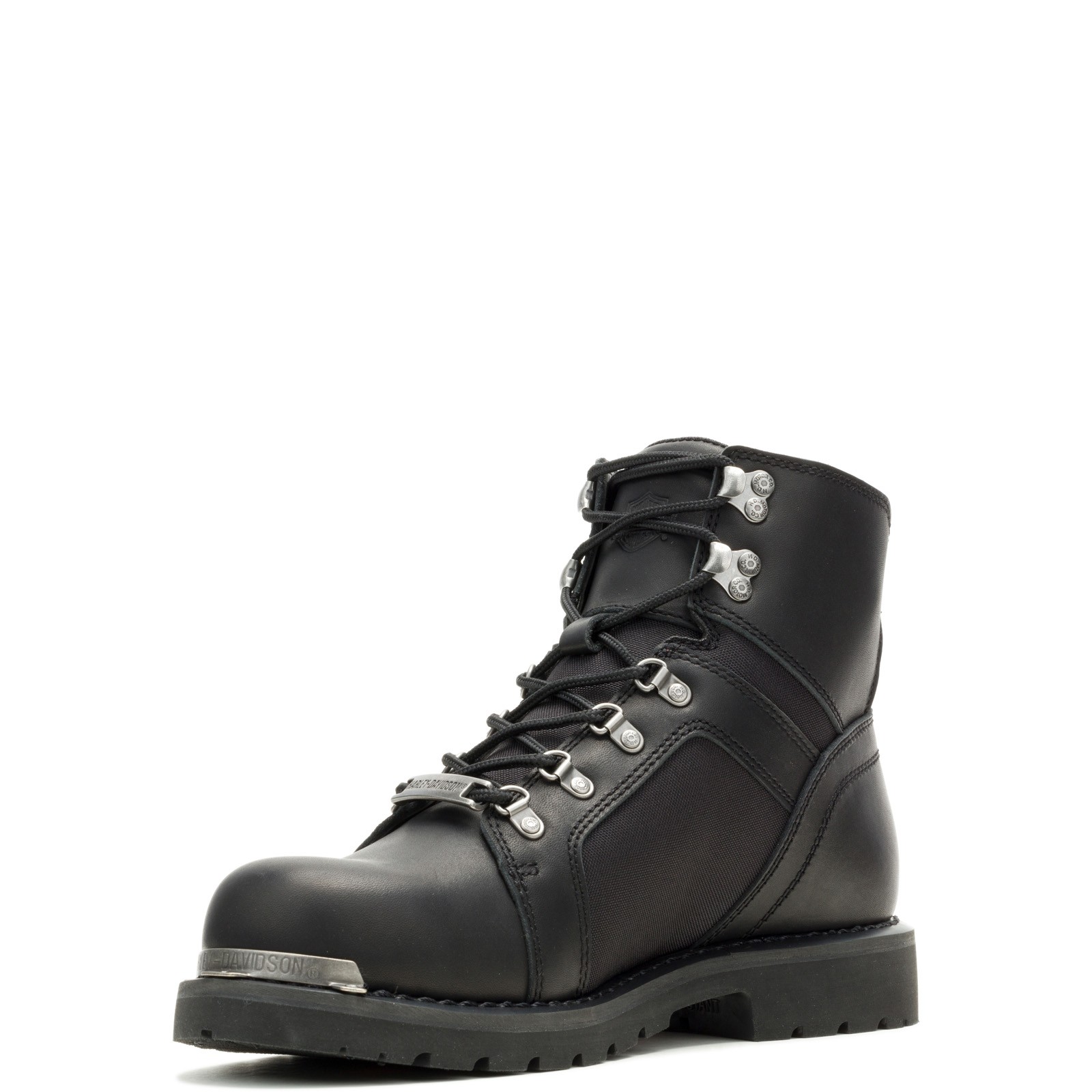 Harley-Davidson Edgefield D93885 Mens Black Leather Motorcycle Boots