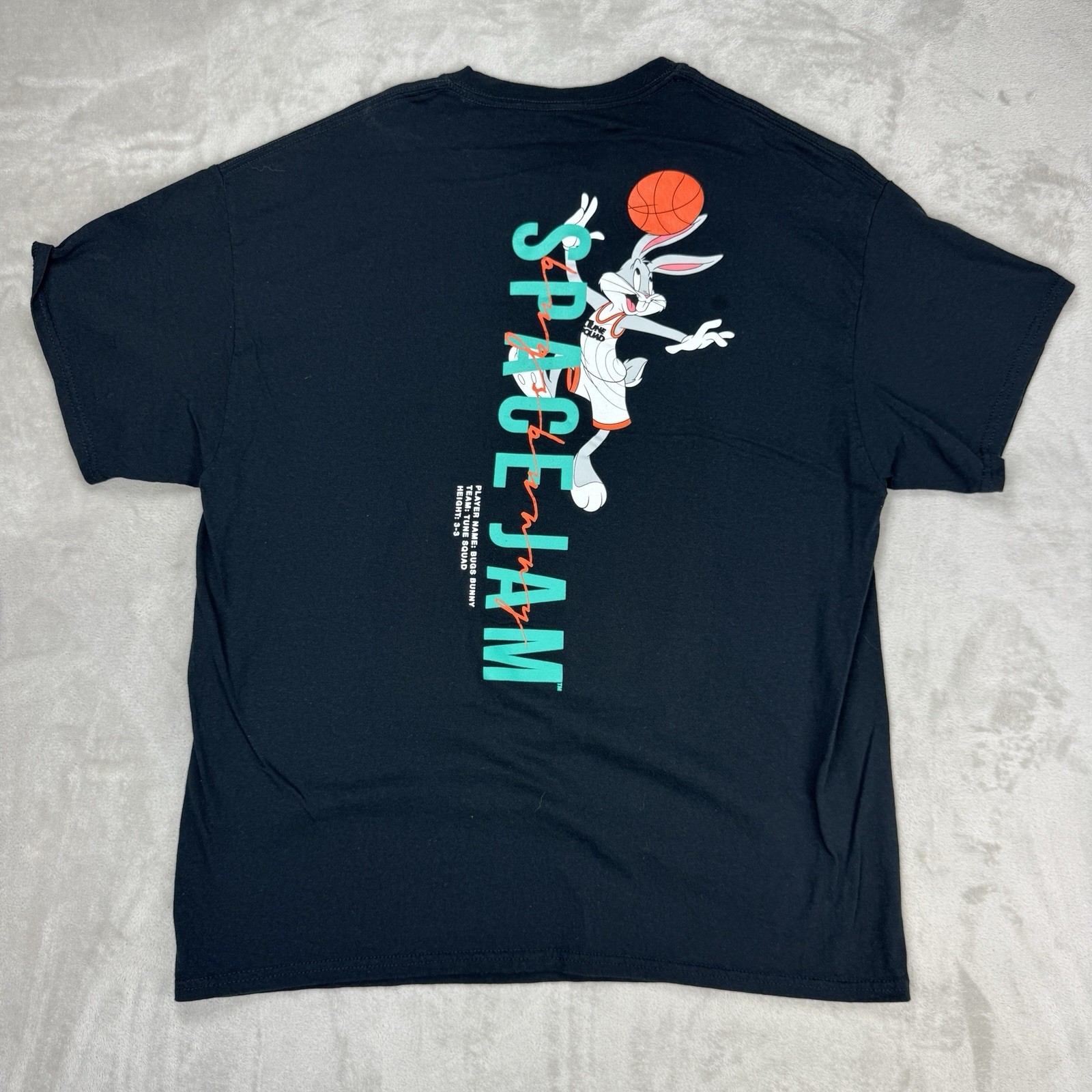 XL Space Jam Tune Squad All Over Print Tee Mens Taz Marvin Looney Tunes Bugs