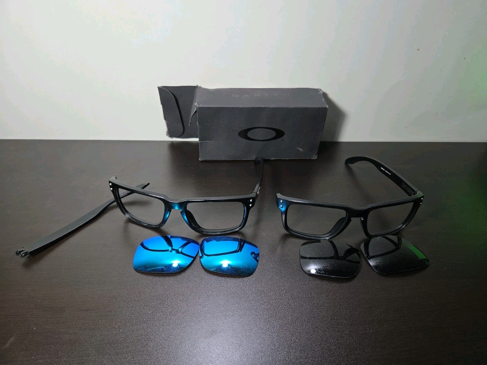 Oakley Holbrook BLACK Frames And Lenses Lot FOR PARTS ONLY