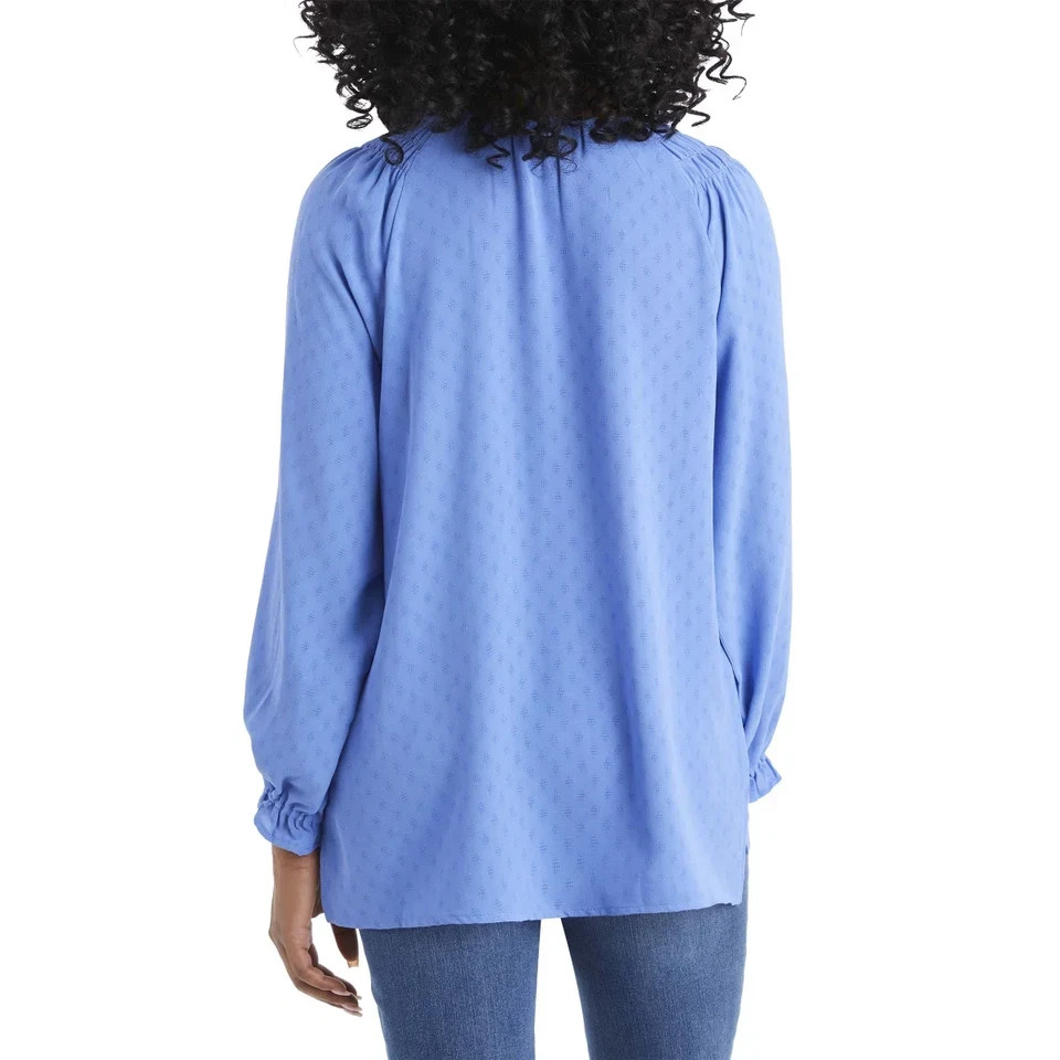 Jessica Simpson Women’s Textured Blouse, Blue, Size S