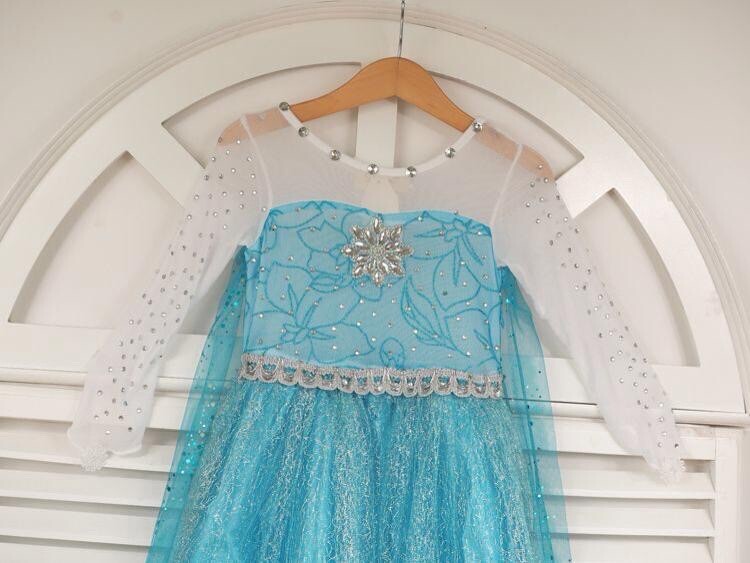 Elsa Frozen Princess Queen Dress Up Set Girls Costume US Fast Shipping