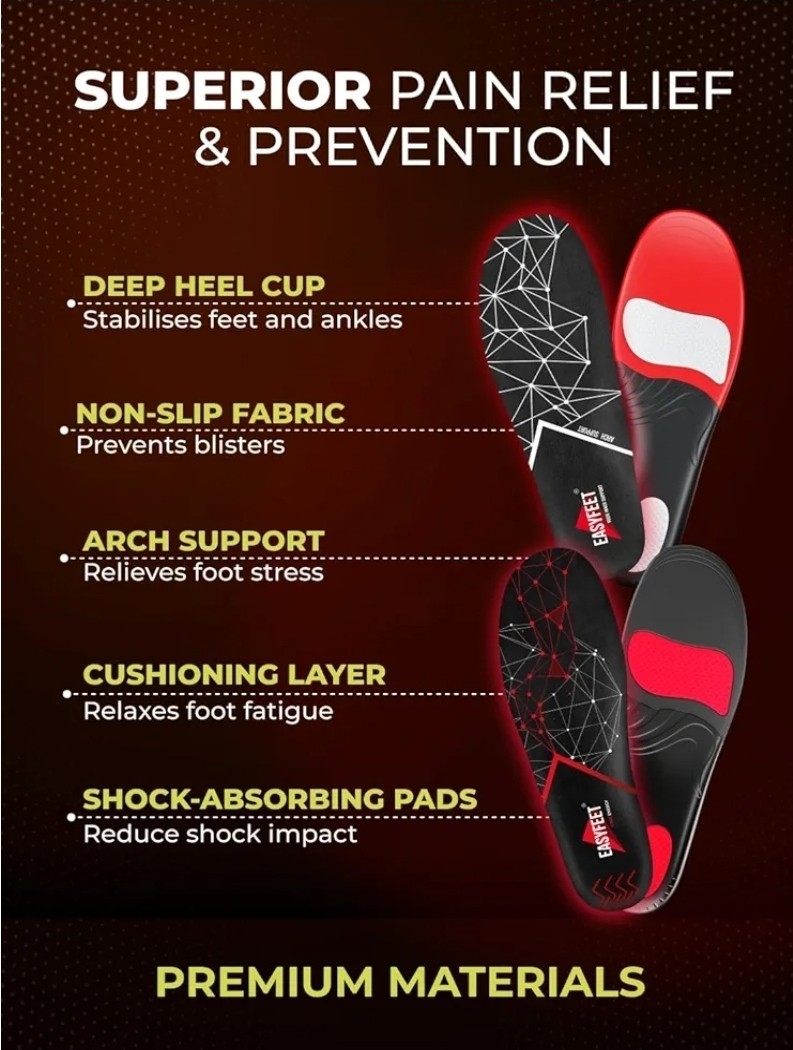 Premium Anti-Fatigue Shoe Insoles – Foot Pain Flat Feet Plantar Fasciitis…301