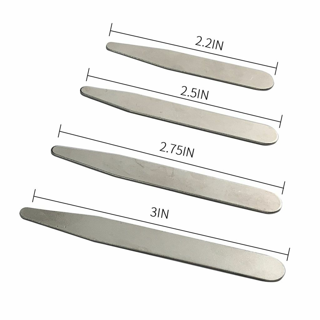 Magnetic 10/20/36/40 Metal Collar Stays Stiffeners+10 Magnet Insert In Box Shirt