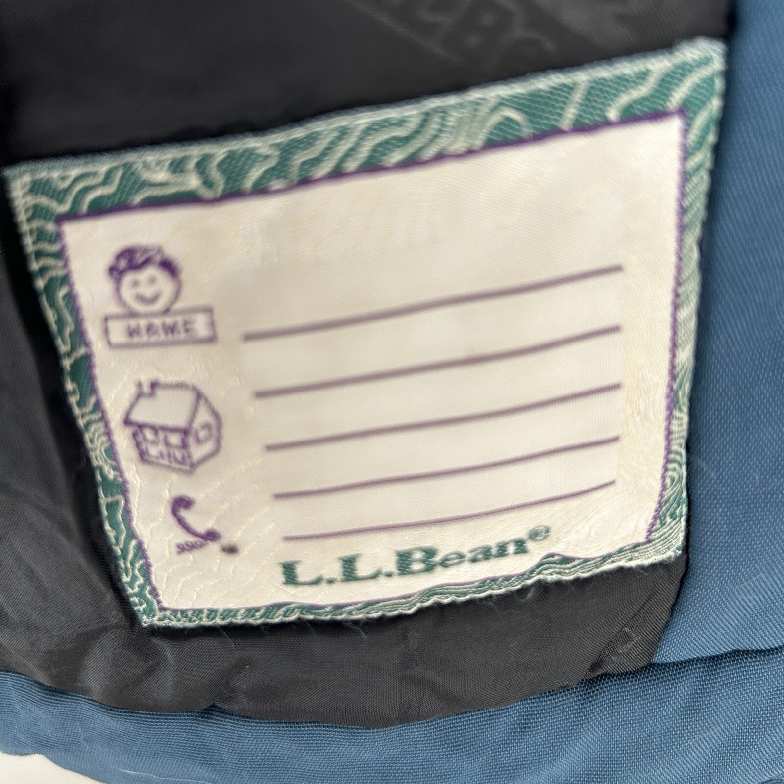 L.L. Bean Coat Boys M 10-12 Blue Winter Insulated Pockets No Hood Warm OHL18