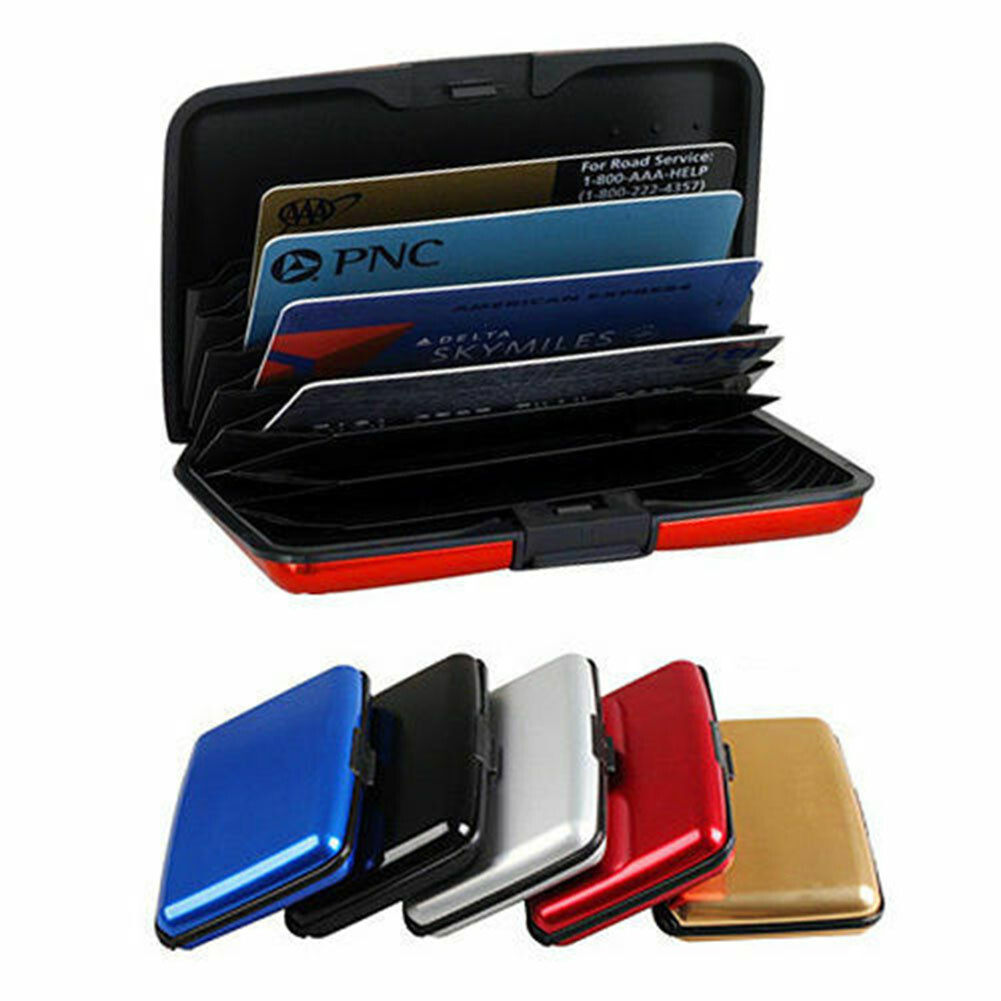 Aluminum Metal Wallet Business ID Credit Card Case Holder Anti RFID Blocking US