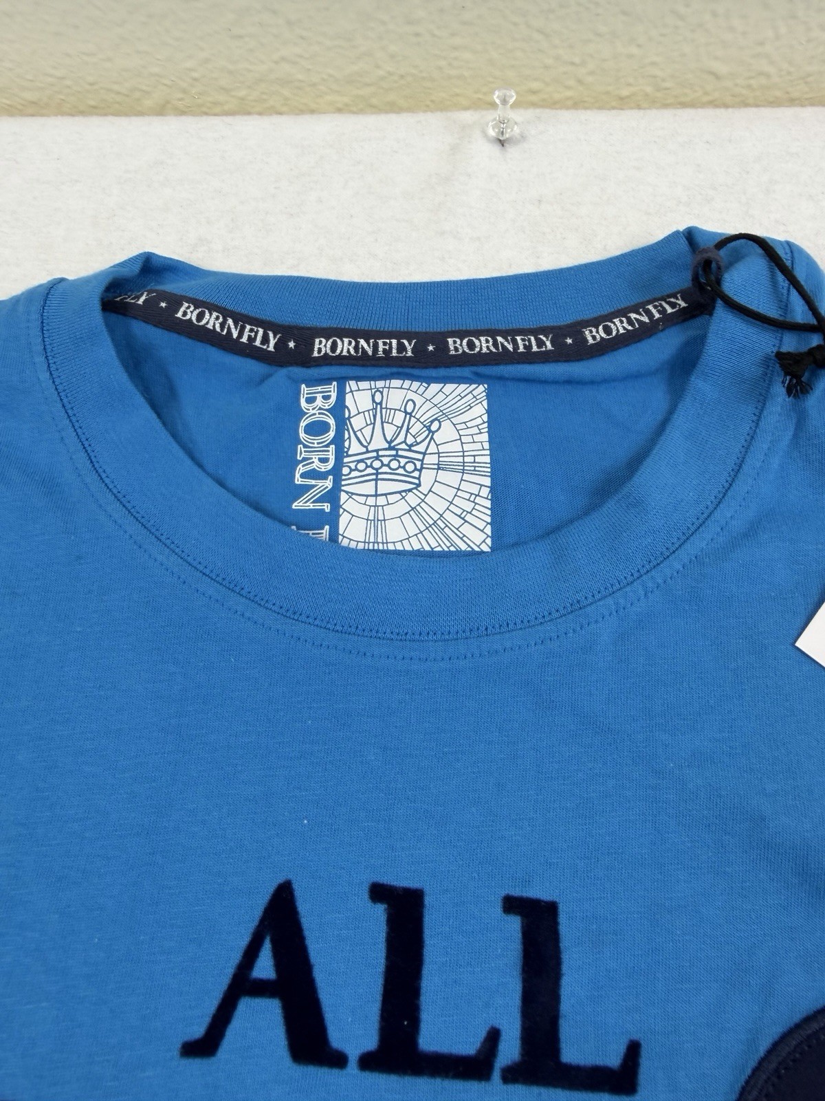 BORN FLY-sz 2XL Blue All Hail Brand New Mens Shirt $38.00 On Tags