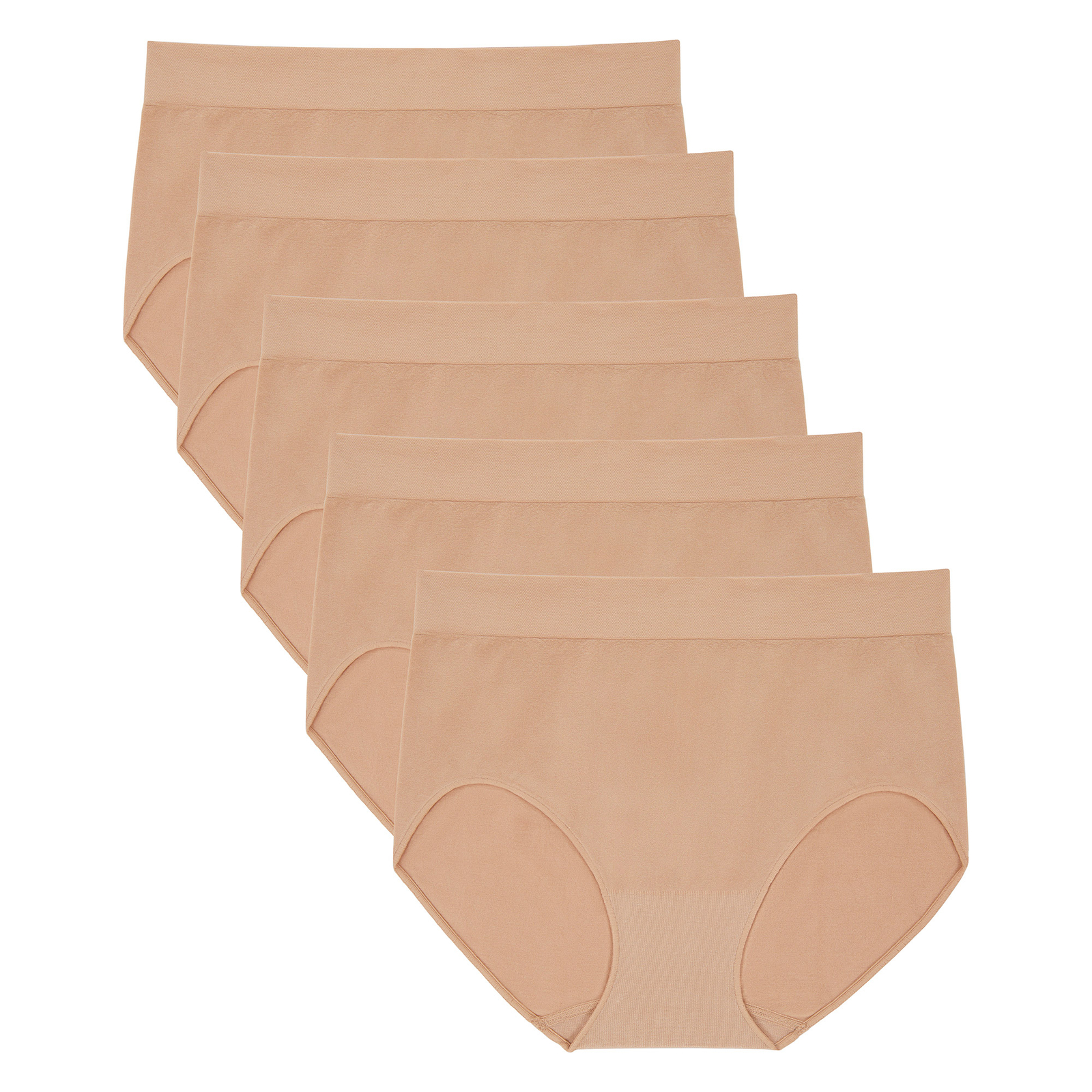 Carole Hochman Ladies’ Seamless Brief, 5-pack