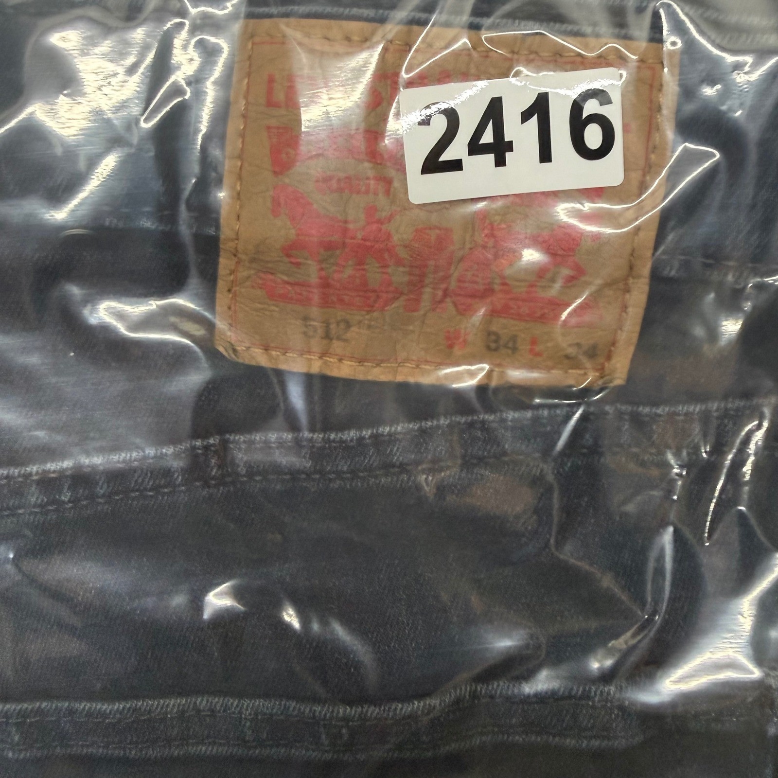 Levi’s 512 Slim Taper Jeans Mens 34×29.5 Blue Dark Wash All Seasons Tech Stretch