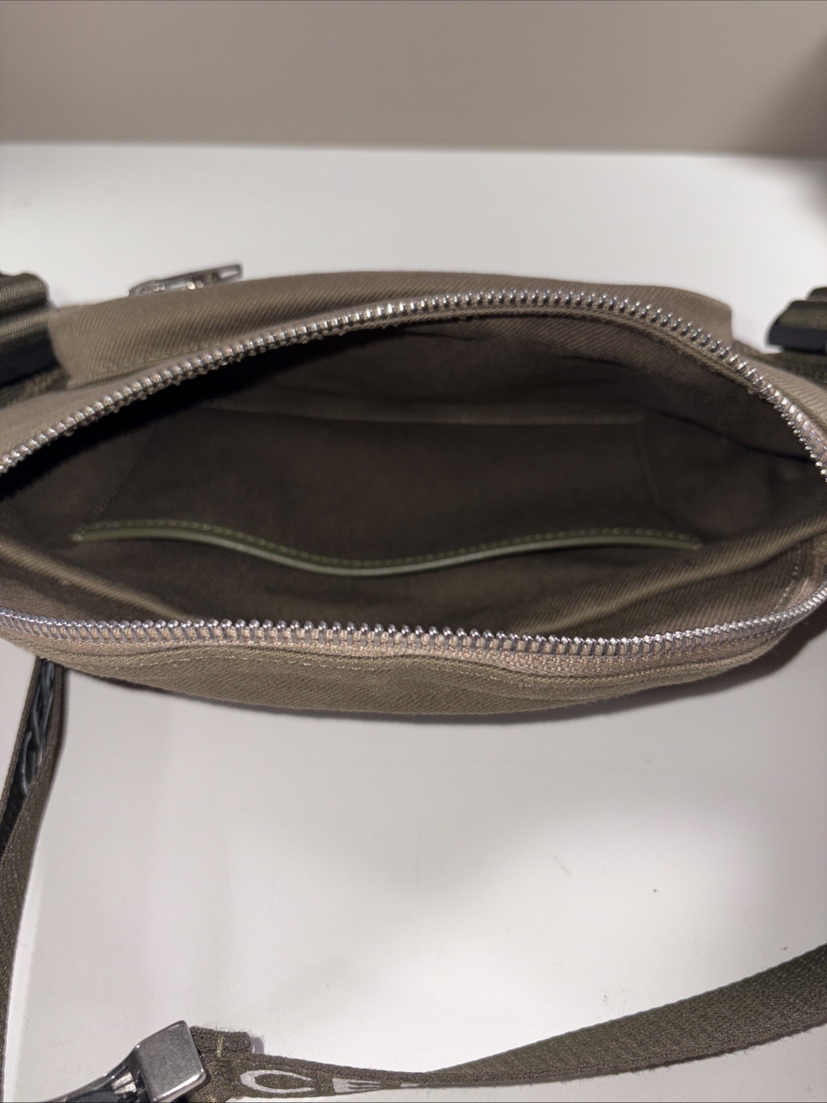 Celine Trekking Belt Bag Canvas Khaki Waist Pack New