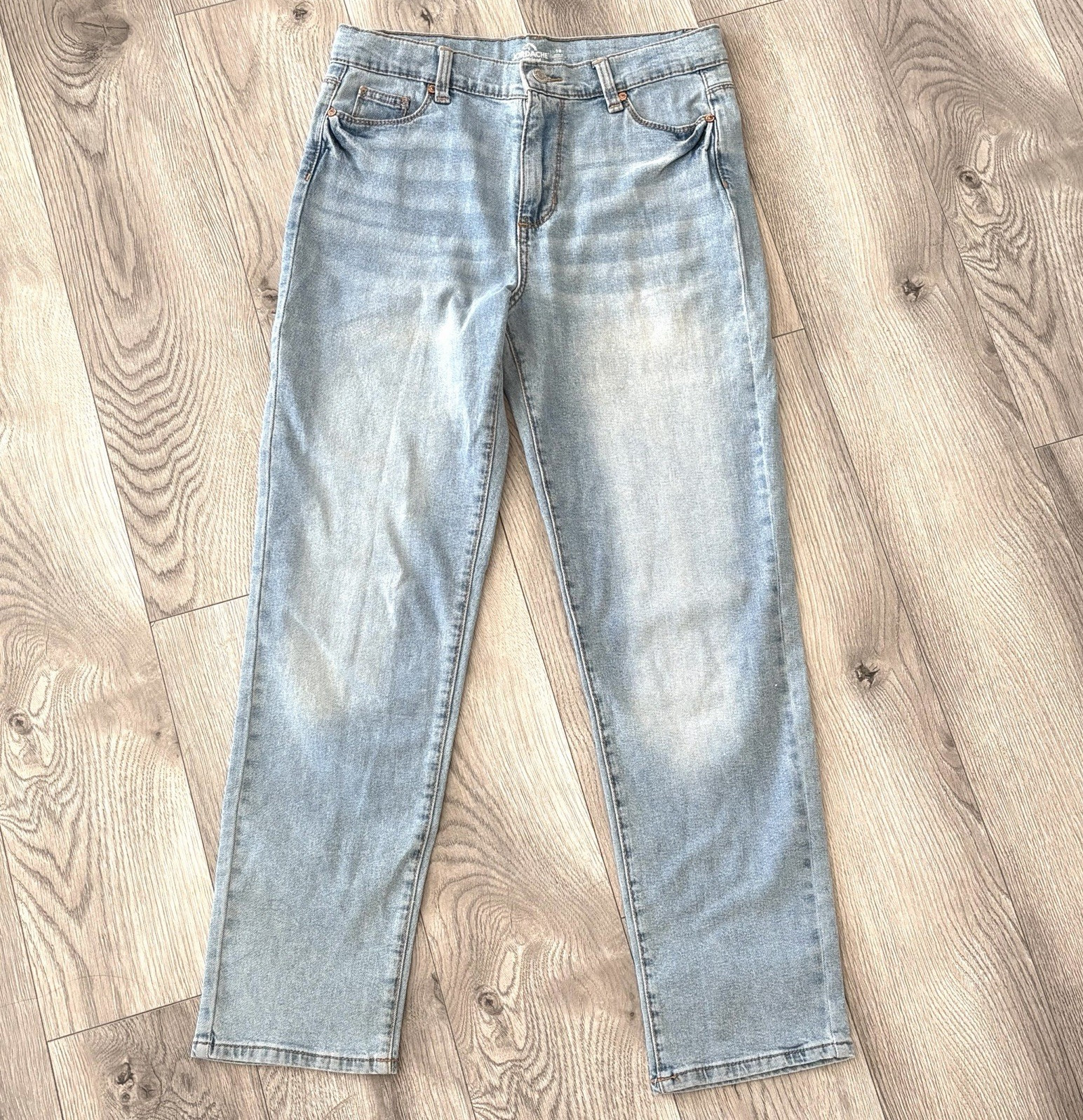 Jordache Teens Light Wash Blue Denim Straight Leg Jeans Size 18 5-Pocket