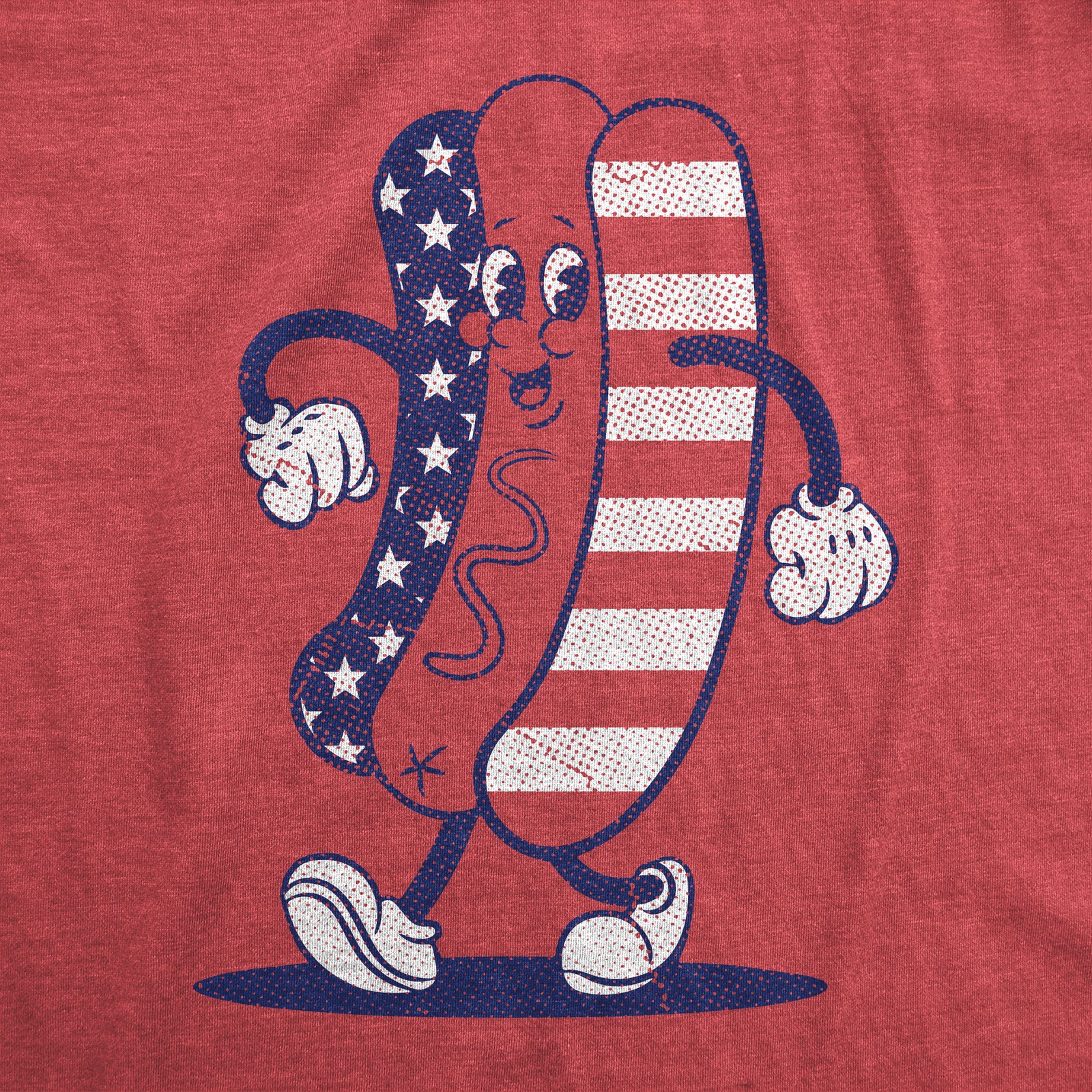 Mens Fourth Of July Hotdog T Shirt Funny Patriotic Cookout Grilling Tee for Guys