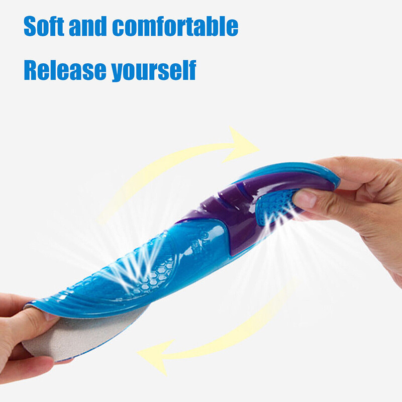 Men Women Silicone Gel Insoles Shock Insoles orthopedic Massaging Shoe Inserts
