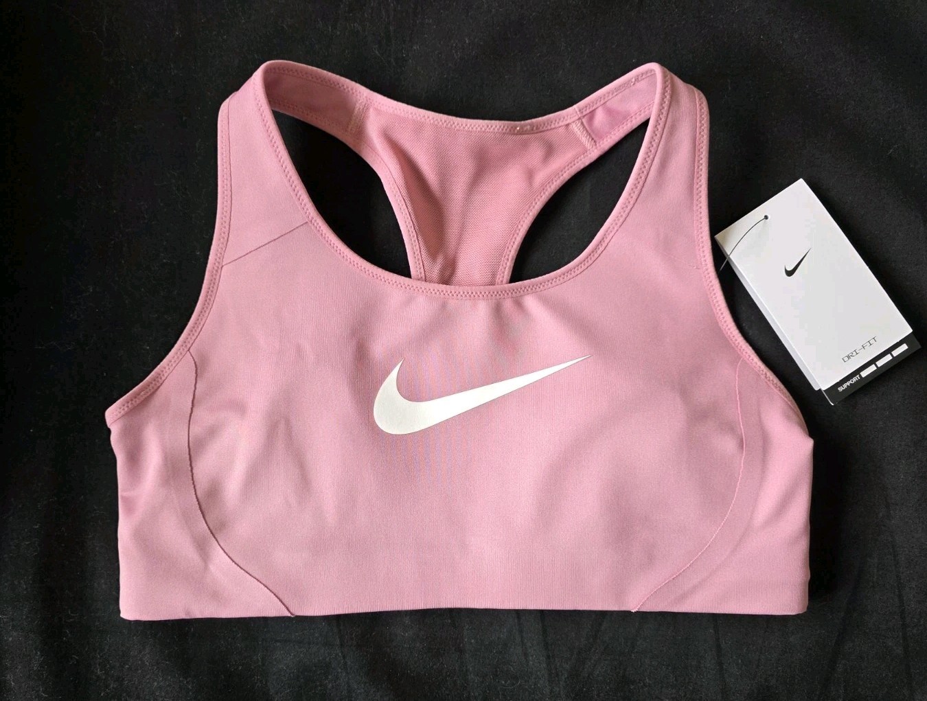 NIKE VICTORY SHAPE WOMEN HIGH SUPPORT SPORT TRAINING BRA PINK/WHITE # 548545-NWT