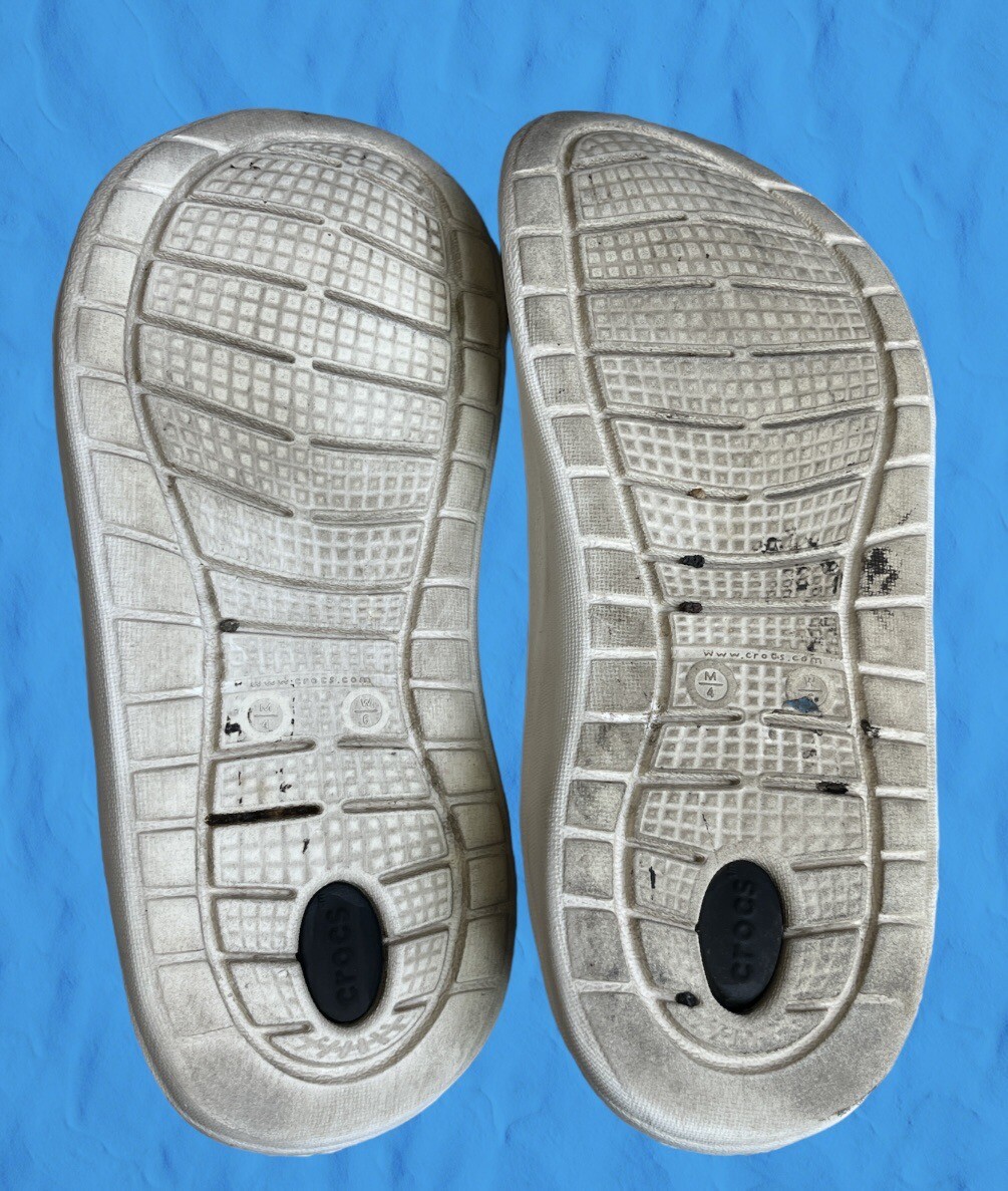 Crocs Unisex Grey Literide Comfort Slip-On Clogs Grey & Black Size Men 4 Women 6