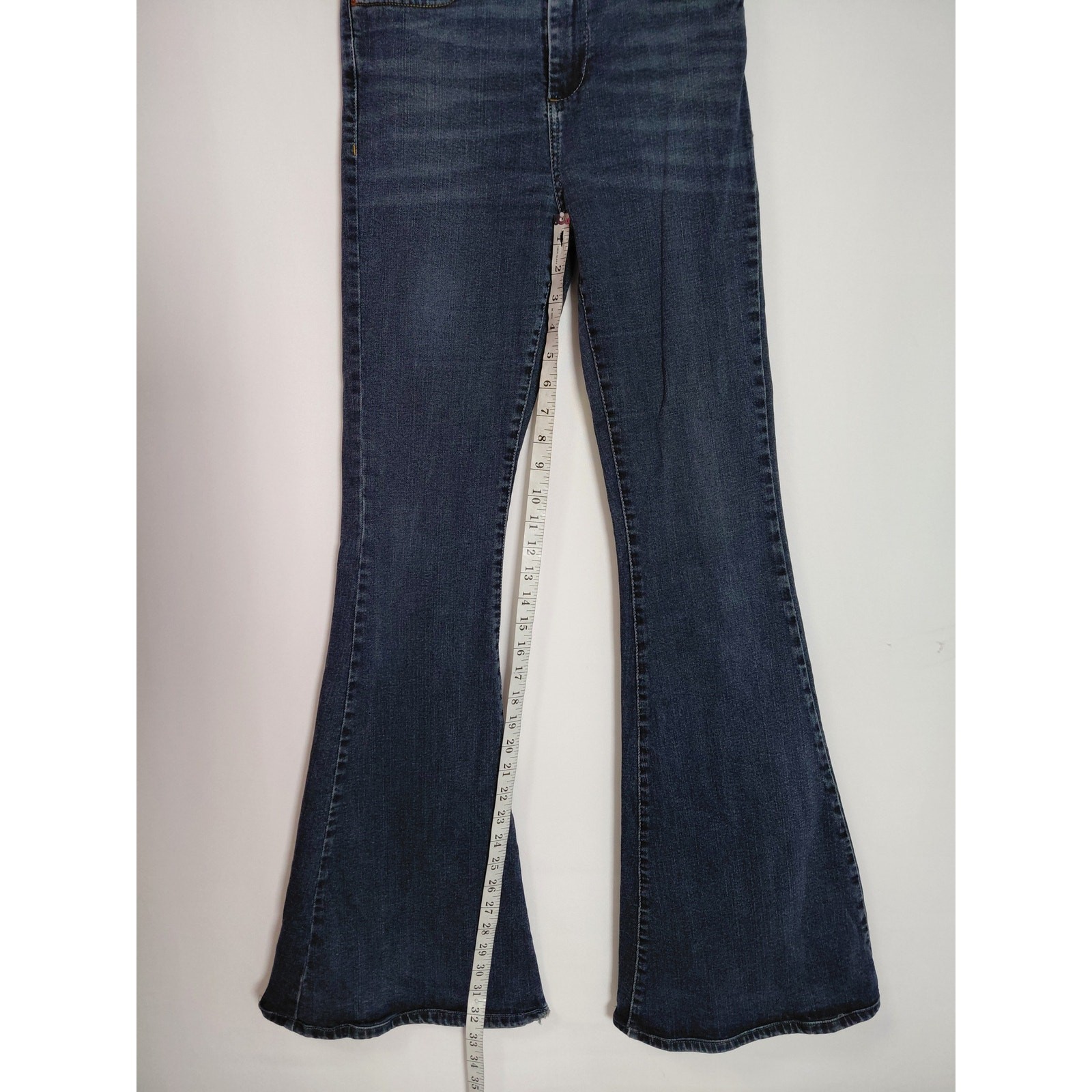 Animale Flare Jeans Dark Wash Mid (10-12 in) Regular Denim Women Size 36