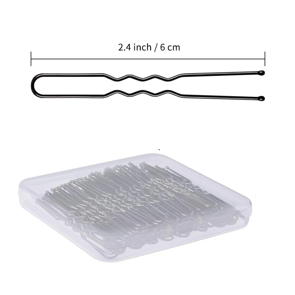 U Shaped IKOCO 2.4 inch Hair Pins for Women’s Ballet Buns with Storage Box