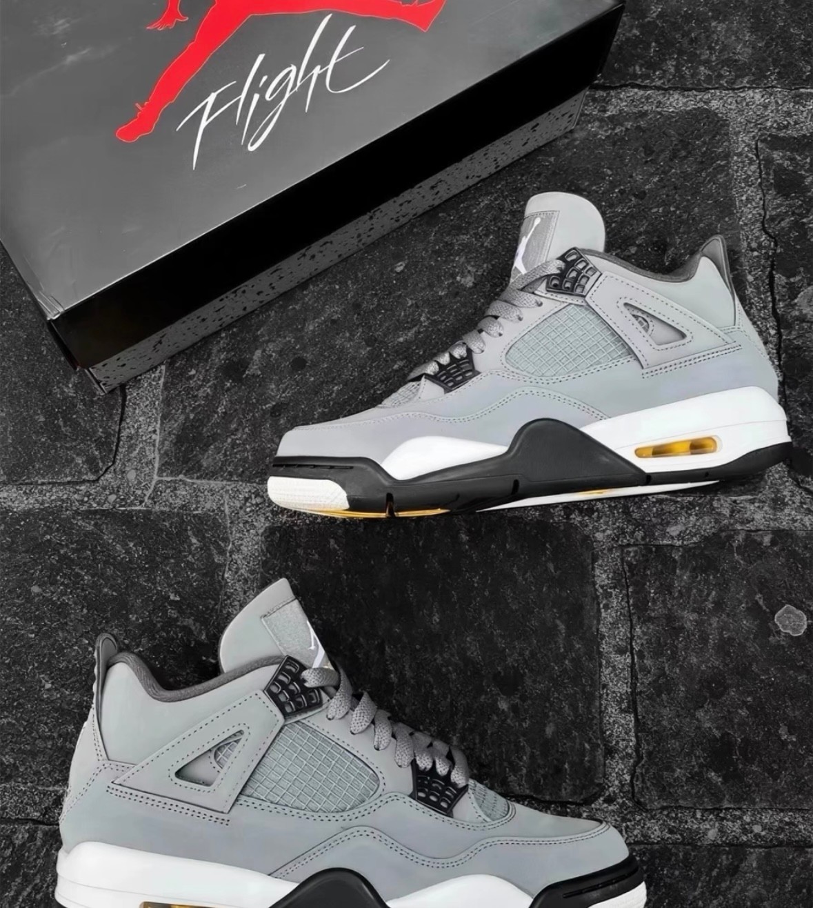 Nike Air Jordan 4 “Cool Grey” Men’s Retro Mid Top Basketball Shoes