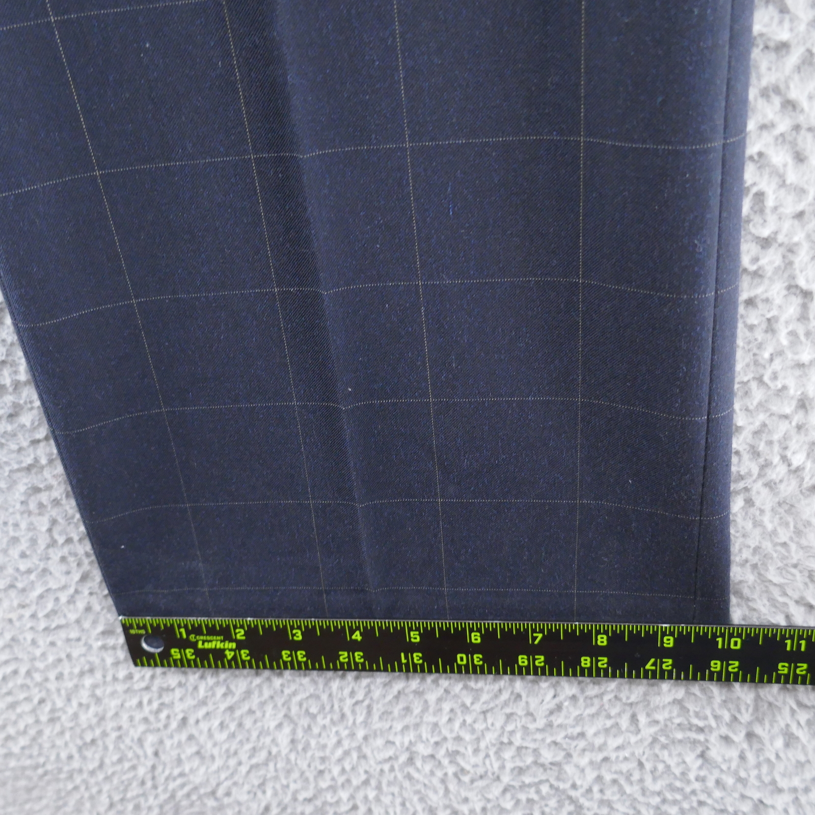 Talbots Collection Womens Plaid Dress Pants 12 Blue Stretch Four Button Career