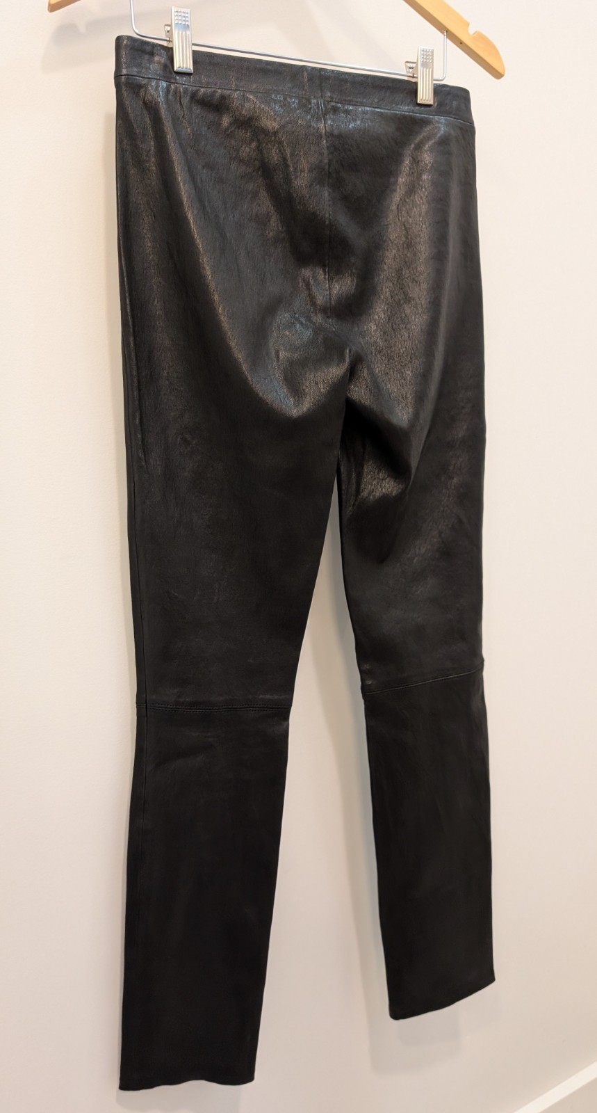 $1050 J BRAND L8007 SKINNY EDITA PULL UP LEATHER LEGGING PANTS WOMEN’S MED BLACK