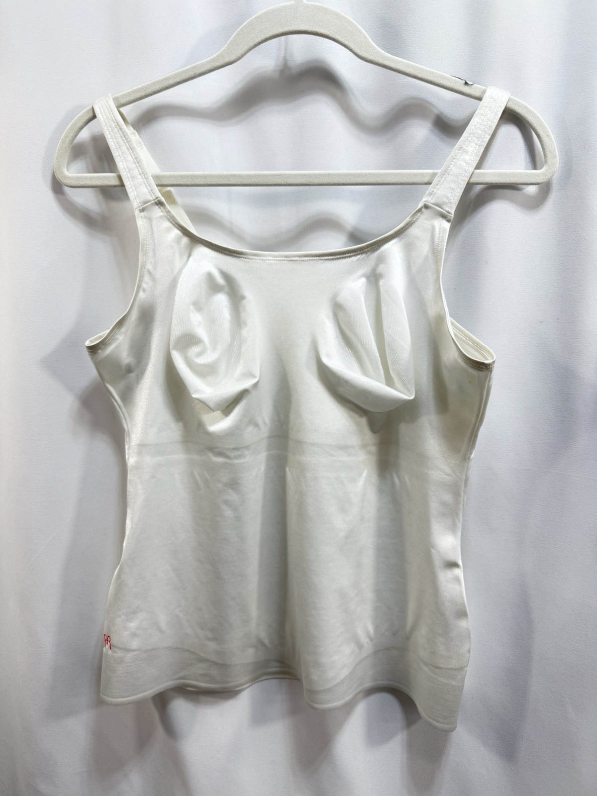 RUBY RIBBON Size 40 White Shapewear Camisole Top Built In Support Adjustable Str