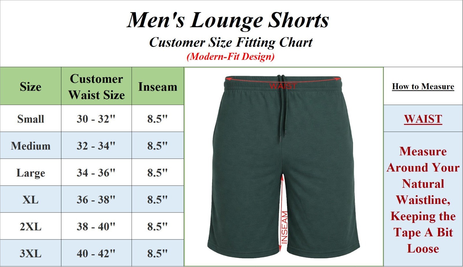5-PACK Men’s Lounge Shorts Cotton Blend & Elastic Waist (Sizes- S-3XL) Free Ship