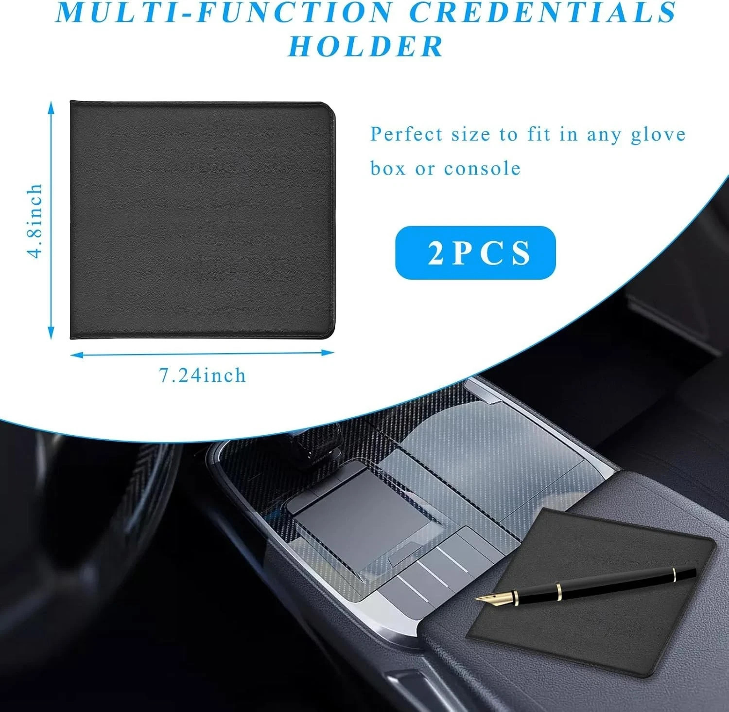 2PCS Car Registration and Insurance Holder, 10.55”×4.8” Essential Auto Card .
