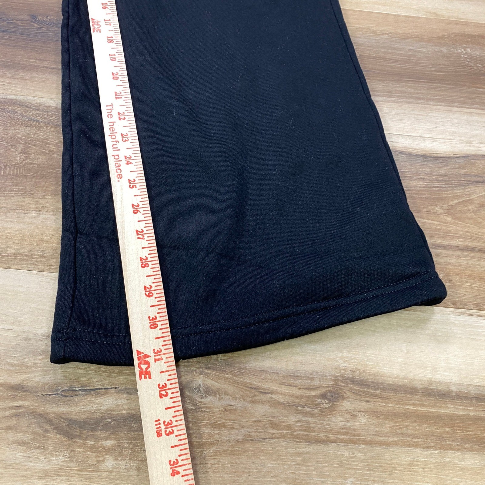 White Fox Sweatpants Womens XL Wide Leg Cotton Blend Relaxed Streetwear Black