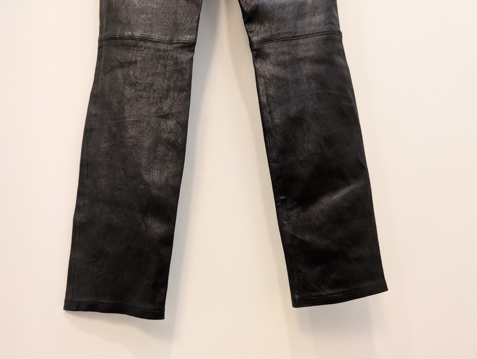 $1050 J BRAND L8007 SKINNY EDITA PULL UP LEATHER LEGGING PANTS WOMEN’S MED BLACK