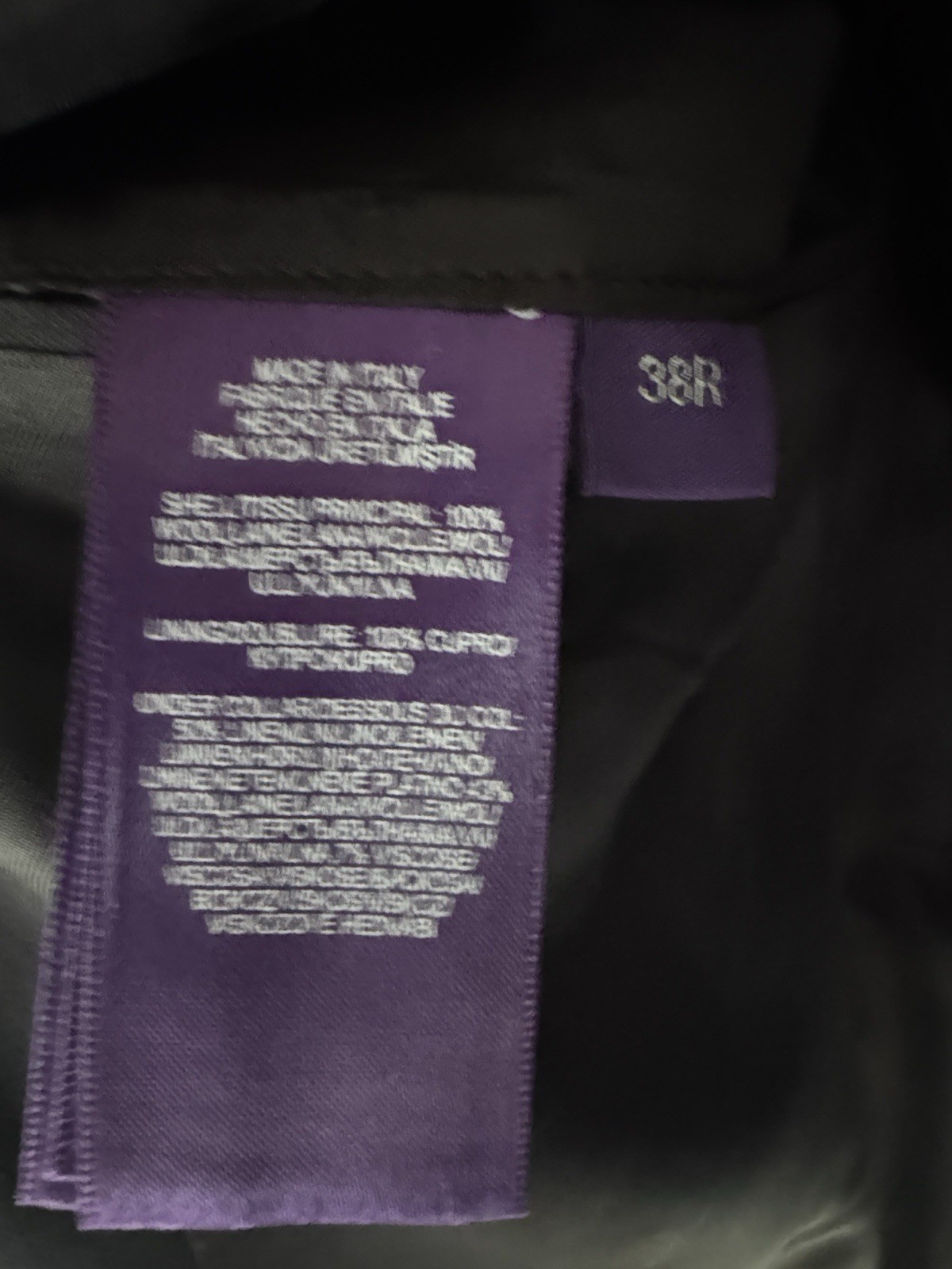 Ralph Lauren Purple Label Men’s Navy Suit Size 38R 100% Wool