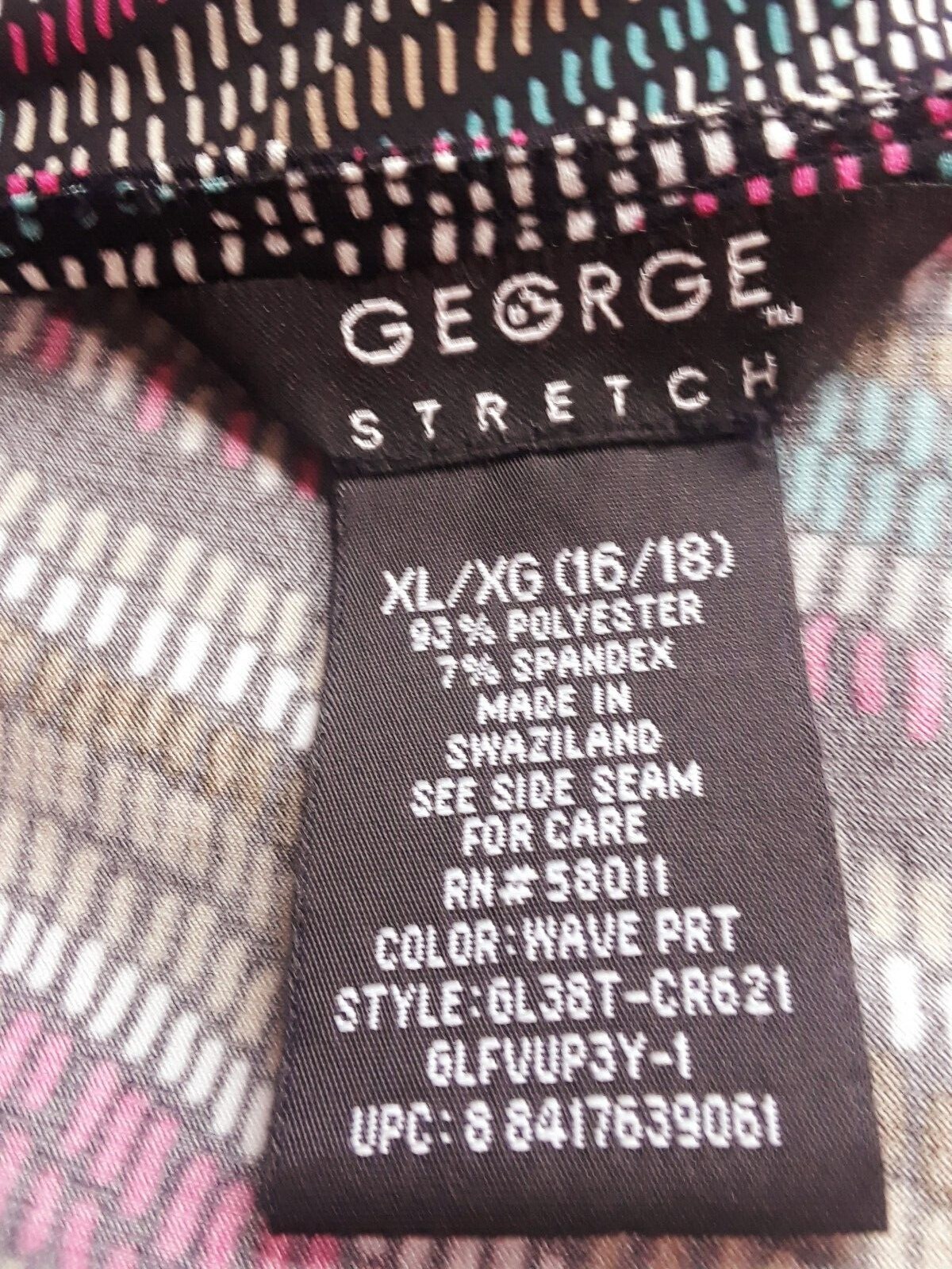 TA 1-23 GEORGE Stretch multicolor XL ladies short sleeve top