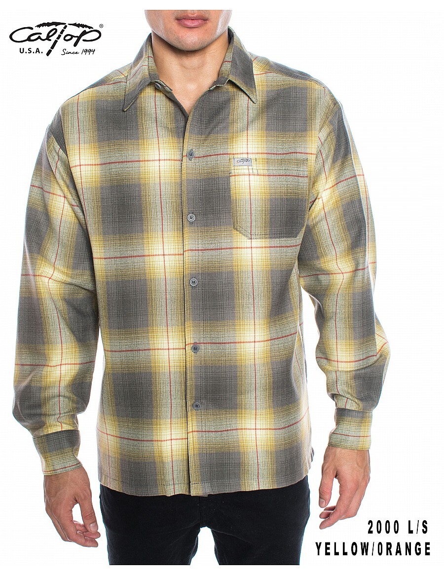 CALTOP OLD SCHOOL FLANNEL VETERANO LONGSLEEVE SHIRT PLAID SM-5X GANGSTER