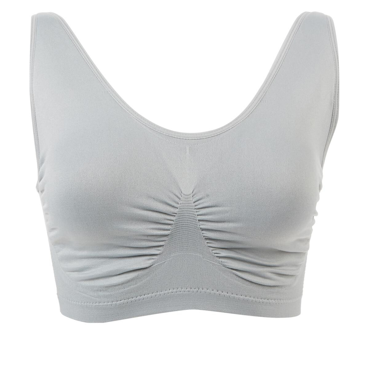 Rhonda Shear 2pack Seamless Jacquard Ahh Bra with Removable Pads, GRAFLR, M