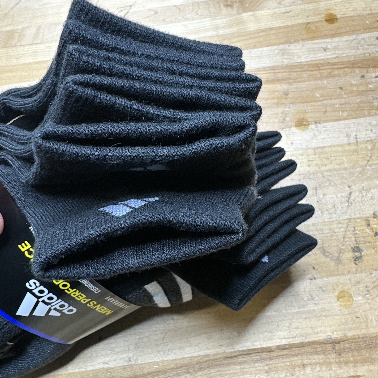 Adidas Men’s Cushioned Low Cut Ankle Socks 6 Pairs Gray Black Compression 6-12