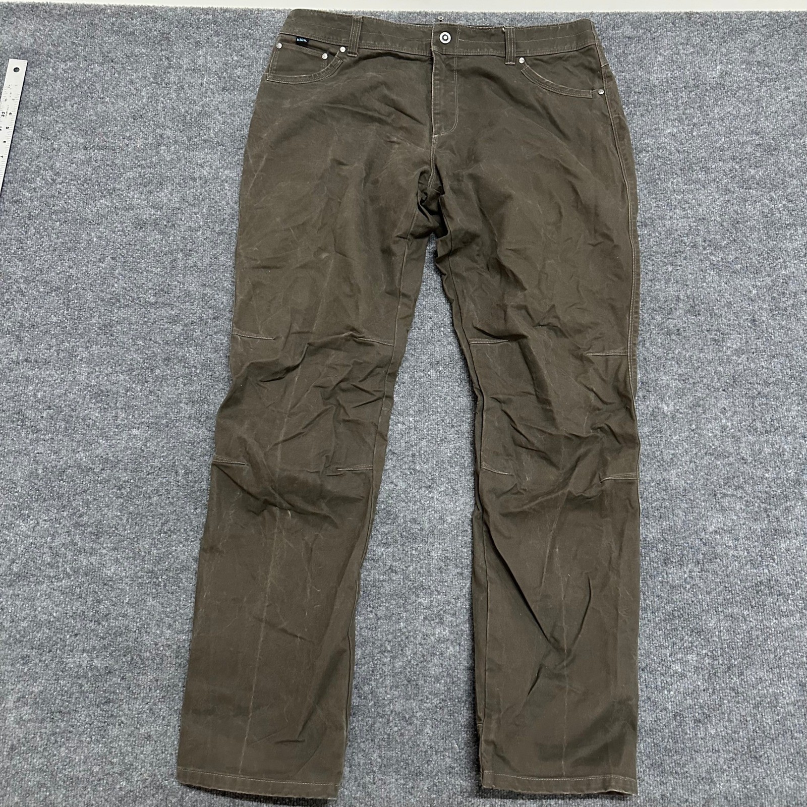 Kuhl Pants Mens Size 40×36 Brown Rydr Canvas Relaxed Fit Hiking Outdoor Trail