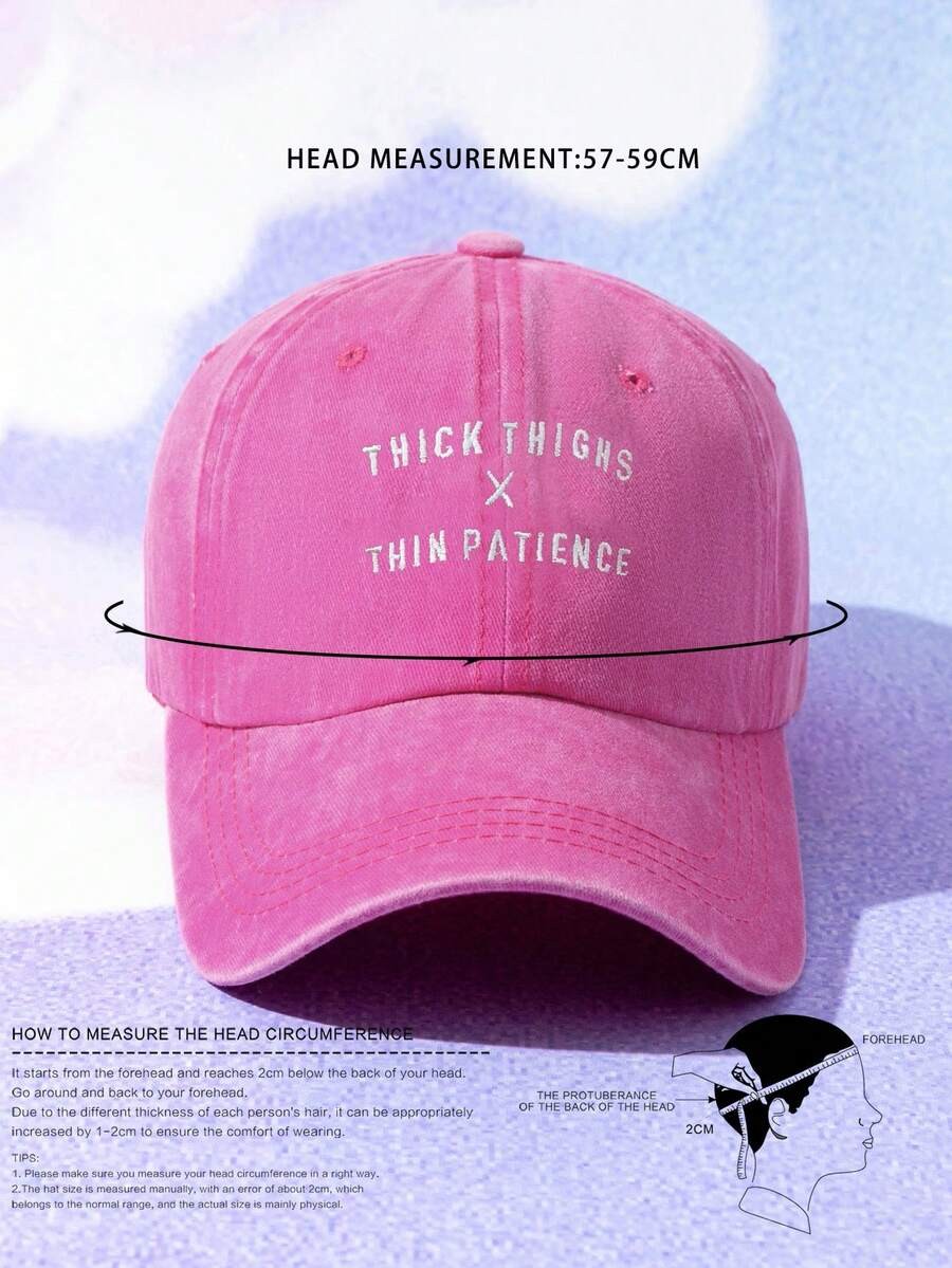 Unisex Embroidered Baseball Cap Funny Letter Dad Hat Washed Adjustable Cap