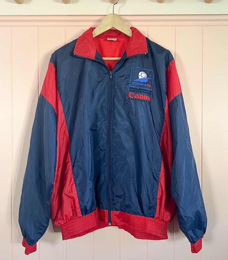 Vintage France 98 FIFA World Cup Canon Windbreaker Jacket – Rare 90s Promo